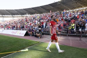 Puertas celebra su gol ante el Rayo.