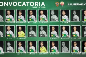 La convocatoria del Elche.