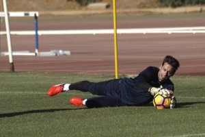 Casto entrenando con normalidad.