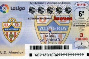 El bolote en el que sale el Almería.