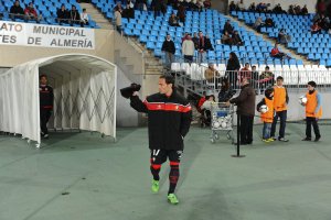 Nino con Osasuna en el Estadio Mediterréno.