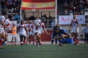 Una jugada del partido.