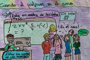 Viñeta sobre los deberes.