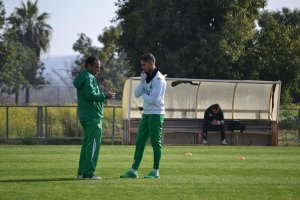 Oltra y Fidel la pasada temporada en el Córdoba.