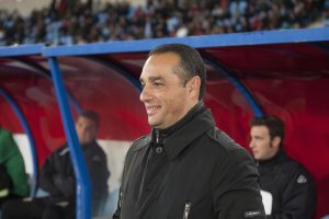 Oltra, en el Estadio de los Juegos Mediterráneos.