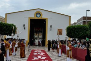 Salida de la Virgen de la Amargura, con ocasión del XXV aniversario fundacional de la Cofradía del Cristo de la Buena Muerte, de El Parador, desde su