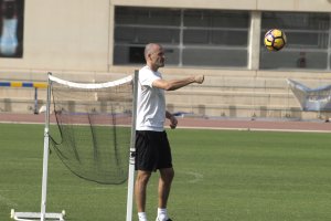 Soriano en el entrenamiento.