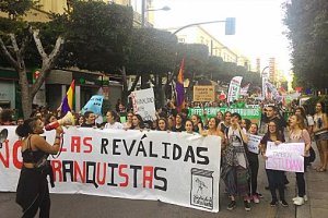 La manifestación de Almería, muy concurrida.