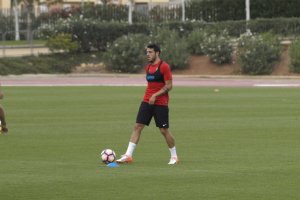 Fran Vélez en el entrenamiento.