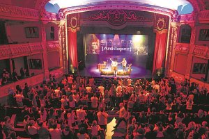 Antilópez, durante su actuación del sábado en el Cervantes.