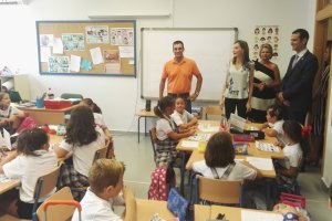 Imagen de la visita realizada al centro por la Reina Letizia