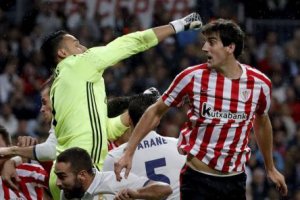 Una jugada del partido.