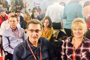 Los almerienses del Comité Federal del PSOE, ayer durante la reunión.