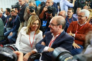 Susana Díaz junto a los socialistas andaluces