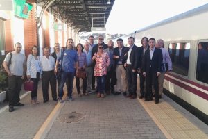 Integrantes de la Mesa del Ferrocaril de Almería.