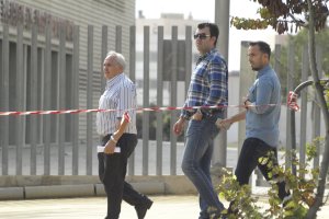 Alfonso García llegando al Anexo.