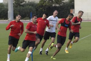 Soriano participando en la carrera continua.