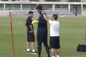 Julián Cuesta con el doctor Pablo Berenguel.