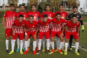 El once del Almería B ante el Huétor Tájar.