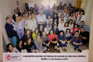 Familias de acogida almerienses en el encuentro de Oviedo.