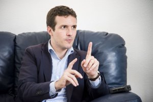 Pablo Casado en su entrevista para LA VOZ DE ALMERÍA.