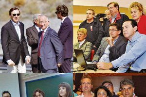 Imágenes de los líderes políticos provinciales.