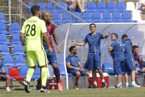 Muñiz en el amistoso de pretemporada.