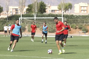 El Almería entrenó durante dos horas.