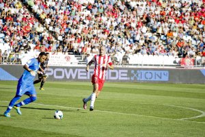 Keylor Navas y Soriano en un Almería-Levante.