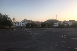 Zona que hace las veces de recinto ferial y donde se instalarán las barras.