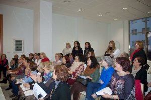Un grupo de socias  en una jornada gastronómica.