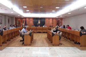 Los concejales de El Ejido, esta mañana, durante el Pleno celebrado en el consistorio.