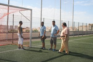 José Juan Rubí en el Campo de Fútbol de Aguadulce.
