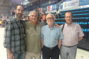 Berruezo junior, Miguel Moreno, Rafael Mezquita y Floro el delegado.