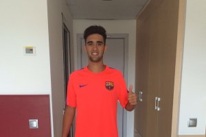 Dani García con la camiseta azulgrana.