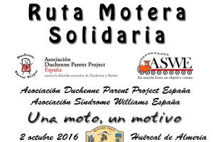 Cartel Ruta Motera Solidaria en Huercal de Almería