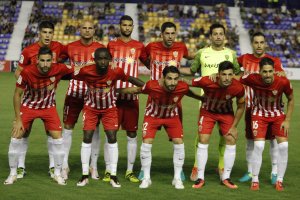 El once del Almería en La Condomina.