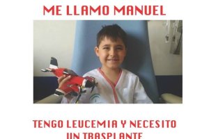 Cartel distribuido para ayudar a Manuel y a otros enfermos.