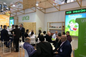 Stand de promoción de Unica Group en una reciente feria internacional del sector.