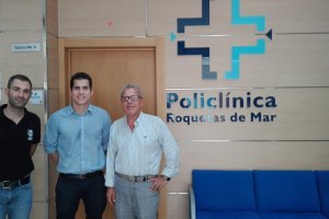 Sergio Domínguez con Julio A. Fernández, Manuel Fernández.