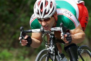 El corredor palalímpio en su última carrera.