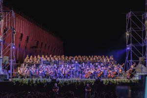 Último gran concierto de la OCAL, el de ‘Guerra y paz’ la pasada feria en las Almadrabillas.