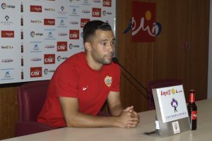Quique en rueda de prensa.