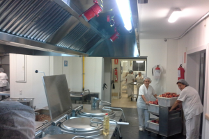 Zona de las cocinas de Torrecárdenas recientemente reformada.