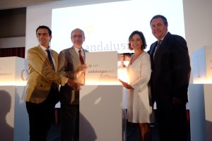 Francisco  Cuenca (Granada), Francisco de la Torre (Málaga), Isabel Ambrosio (Córdoba), Juan Espadas (Sevilla), el miércoles en la presentación del e