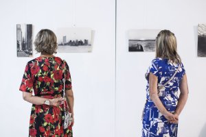 Inauguración, anoche, de la exposición.