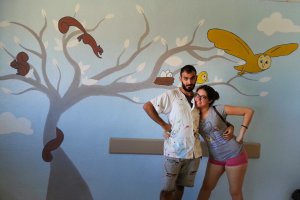 Juan Luis Viciana y Rosa María Milán han ideado la animación del área de Pediatría en Torrecárdenas.