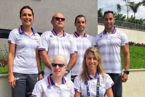 Jairo Ruiz, a la derecha, orgulloso antes de los Juegos de Río.