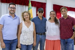 José Díaz, alcalde de Tabernas, Mercedes Díaz, concejal de Cine de Tabernas, Terence Hill, Cristina Serena, coordinadora de AWFF y Juan Francisco Vir