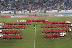 Las categorías inferiores del Almería sobre el césped.